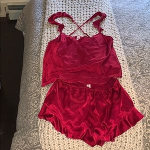 victoria’s secret satin pajama set